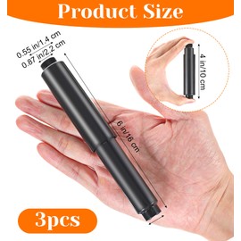 Toilet Paper Holder Rod, 3Pcs Black Toilet Paper Rod Replacement for Extra Large Rolls, Easy Install Bathroom Accessory