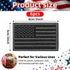 6 Pack Black American Flag Embroidered Patches, 3.1 x 1.9