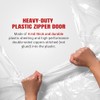 CALPALMY (3-Pack) Plastic Zipper Door Dust Protector, 4 ft x
