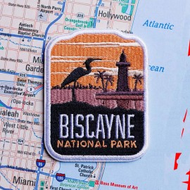 Biscayne Iron on Travel Patch - Great Souvenir or Gift for travellers
