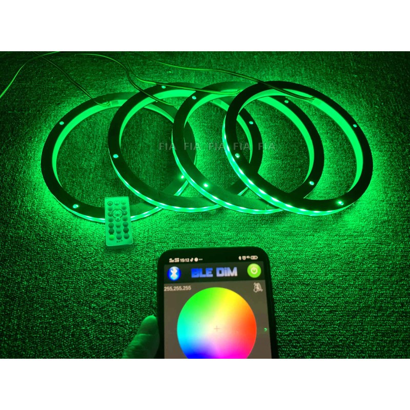 FIA 4pcs 6.5'' RGB LED Speaker Lights For Car Truck