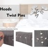 100Pcs Clear Heads Twist Pins Upholstery Pins with Storage Box