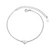 Womens Silver Heart Initial c Bracelet Braclet Adjustable Dainty Charm