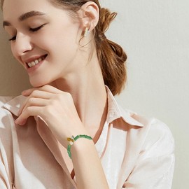 Jade Bracelet Earrings for Women Jade Green Earrings Bamboo Earrings Dainty Chinese Style Earrings Bamboo Stud Earrings Gifts for Girls