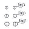 Yoursfs Women's Earrings, 3 Pair Set, Simple, 925 Silver, Popular