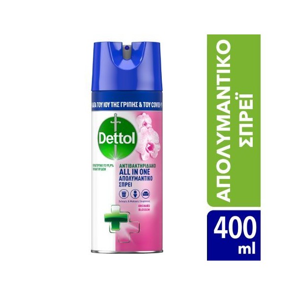 Dettol Spray Orchard Blossom Disinfectant Antibacterial Spray, 400ml