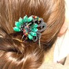 샵프리A Traditional Korean Bun Pin Hair Accessory with Cubic Decoration