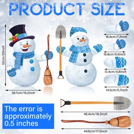 Burbell Winter Snowman Cardboard Cutout 20 Inch Jointed Snowman Classroom Cutout Decoration Winter Photo Props Christmas Party Supplies for Winter Xmas Party Indoor Outdoor Wall Window Yard Decor