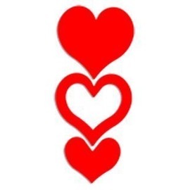 Triple Heart Tanning Stickers 50 Pack