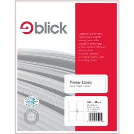 Blick A4 Multi Labels (25 Sheets, 4 per Sheet)