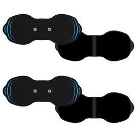 Wireless Tens Unit Electrode Pads 4 Pack - 7.14 in" x 2.9 in" Premium Quality Tens Unit Replacement Pads - Standard 3.5mm Snap-on Connectors Tens Unit Pads - Compatible with Most Tens Unit