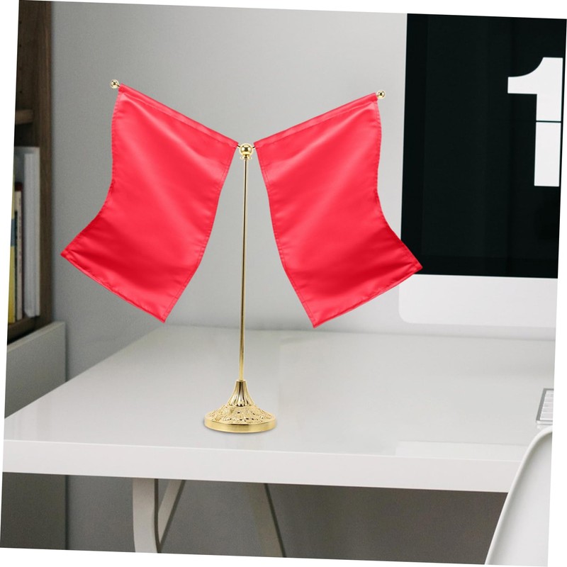 Outanaya Metal V Shaped Table Flag Holder with Stable Base