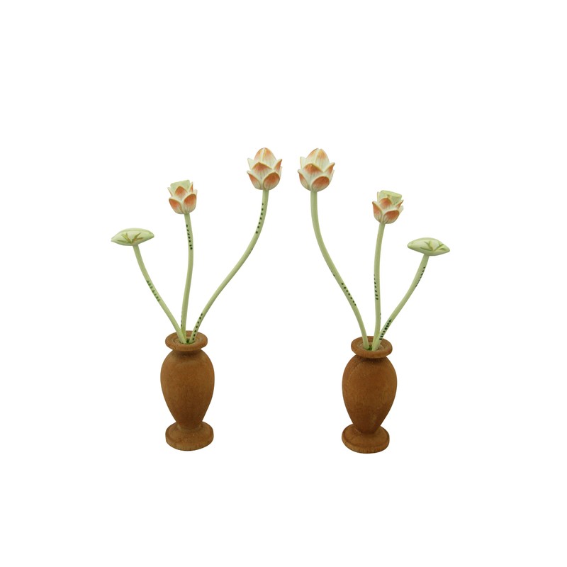 [Altar Hasegawa] Everflower Set of 2 Wooden Painted 3 Wooden