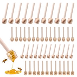 30 Pezzi Cucchiaino Bastoncini Miele Honey Dipper Stick, Spargimiele Legno Piccoli, Mini Spargimiele 8 cm Portatile Bastoncini per Vaso di Miele Jar Ringraziamento Matrimonio Compleanno