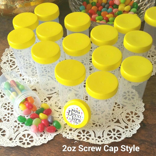 DecoJars 10 Happy Pill Bottle Jars Container Party Favor Decojars