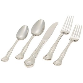 Gorham Valcourt Stainless Flatware 5 Piece Place Setting , Silver -