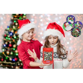 Fruidles Christmas Rich Disc Chocolate, Party Bag Fillers, Individually Wrapped Silver Foils, Kosher Certified Dairy (Half-Pound)