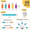 LONEEDY 48PCS Retractable Magnetic Sticks Building Toy Set-Flexible Magnetic Rods