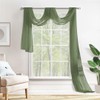 MIULEE Sheer Window Scarf Valance Extra Long Topper Spring Elegant