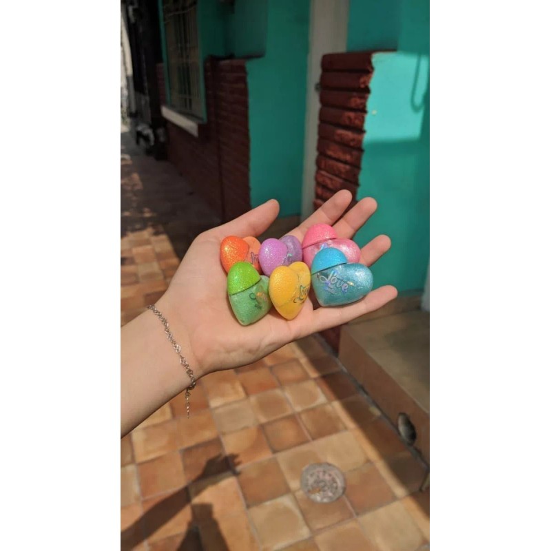 KH Lip Gloss Mágico Glitter Ojos Labios Labial Corazón 12pz