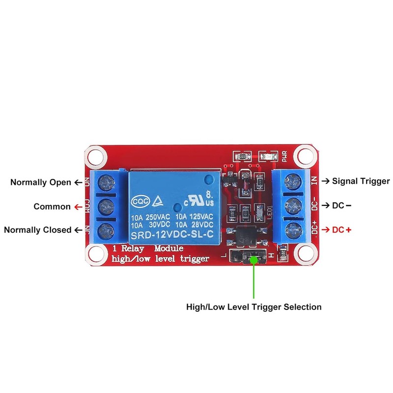 DUTTY 5V One Channel Relay Module Relay Switch with OPTO