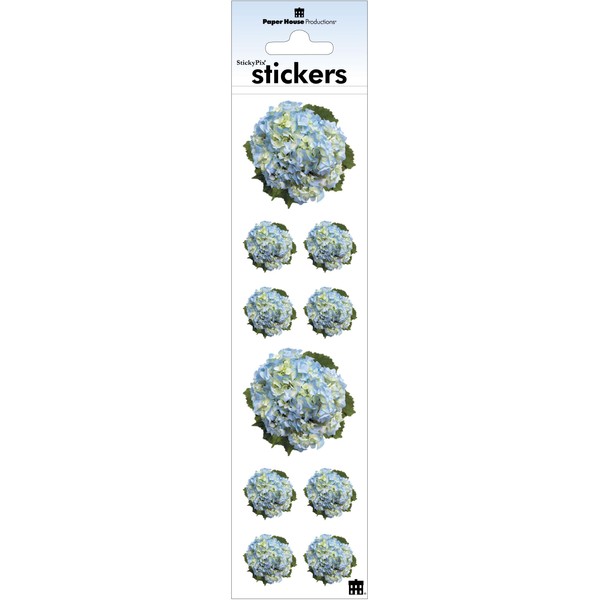 Paper House Productions ST-2249E Photo Real Stickypix Stickers, 2-Inch by 4-Inch, Hydrangeas (6-Pack)