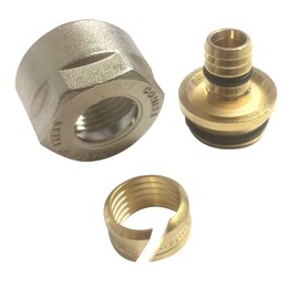 Compression Fitting 16 x 2 mm with Euro Cone 3/4 Inch