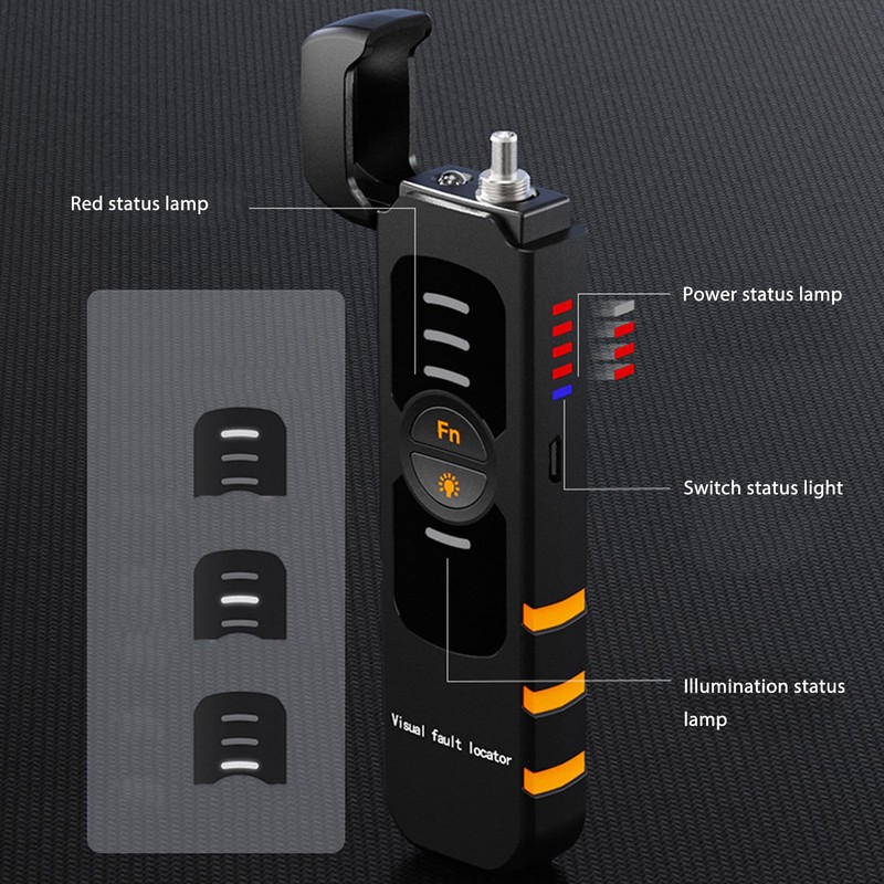 DEWIN FTTH Fibre Optic Tester, 15 km Visual Error Locator,