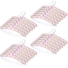 Jetec 24 Pieces Satin Padded Hangers Satin Hangers with Anti-Rust Swiveling Hook Shoulder for Hanging Dresses, Sweaters, Suits and More