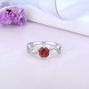 STARCHENIE Infinity Promise Ring for Women 925 Sterling Silver Ruby