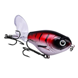 (Large A#) Artificial Minnow Bait with Hard Metal Hook & Plastic Body, Sharp Hook Jig Blade Spinners Fishing Lures for Bass Pike Trout Cod Perch Sea Fishing in 2 Size Options