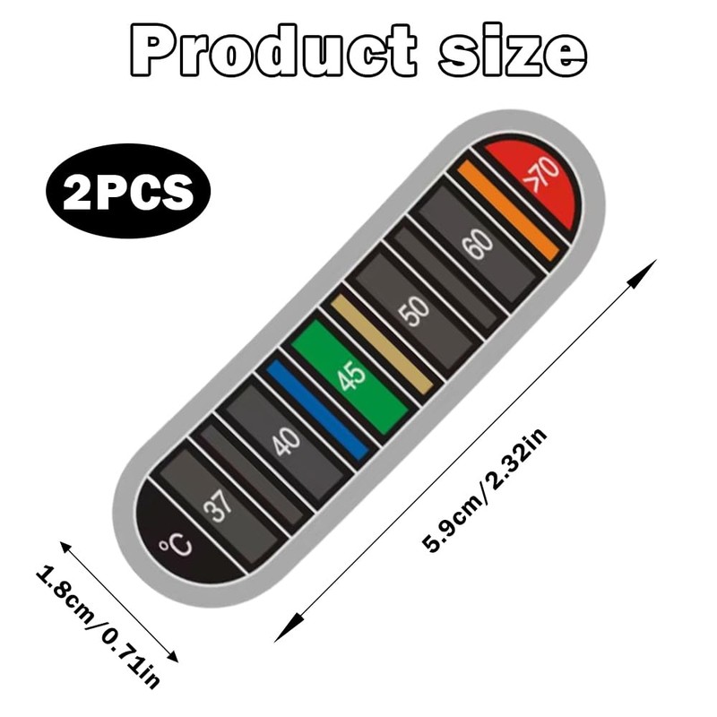 2 Pcs Color Changing Temperature Sticker Milk Jug Thermometer Sticker