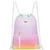 WANDF Drawstring Backpack Sports Gym Sackpack with Mesh Pockets Water