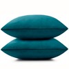 Oxford Homeware Velvet Teal Cushions Cover 45 x 45 (Pack
