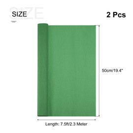 sourcing map Crepe Paper Roll 7.5ft Long 20 Inch Wide for Wedding Ceremony Various Large Festivals Decoration, Army Green 2pcs