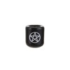 Mega Candles Ceramic Silver Pentacle Chime Ritual Spell Candle Holder