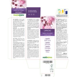 Lapacho or PAU d'arco (Tabebuia avellanedae or Tecoma curialis) bark Alcohol-Free Mother Tincture Naturalma | Liquid Extract Drops 200 ml | Food Supplement | Vegan