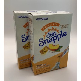 Snapple 2 Boxes Snapple Diet Peach Tea - On the Go - Sugar Free (12 Packets)
