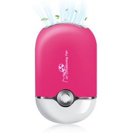 mlogiroa mlogiroa Lash Fan Mini Portable Eyelash - Handheld for Eyelash Extensions Rechargeable USB C Air Cooling Blower Fan with Built in Sponge Lash Extension Application(Red)