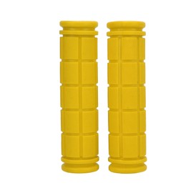 Vbestlife Empuñaduras de Bicicleta, 1 Par de Empuñaduras de Goma para Bicicleta - Empuñaduras de Manillar Antideslizantes para Bicicleta de Montaña Y Carretera(12 * 6 * 3cm-Amarillo)