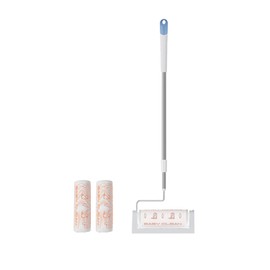 Large Lint Rollers for Carpet, Sticky Rollers for Floor 6 in with 2 Extendable Handle,Long Handle Sticky Mop for Cleaning Carpets, Cars, Clothing, and Pet Hair