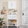 Yaheetech Bathroom Wall Cabinet, Kitchen Storage Cupboard Cabinet with 2