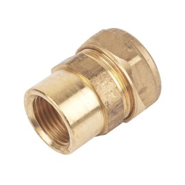 hep® 22mm Compression by 1/2" BSP Brass Female Iron Coupler Straight Adaptors 22mm x 1/2" Female (Pack of 1)
