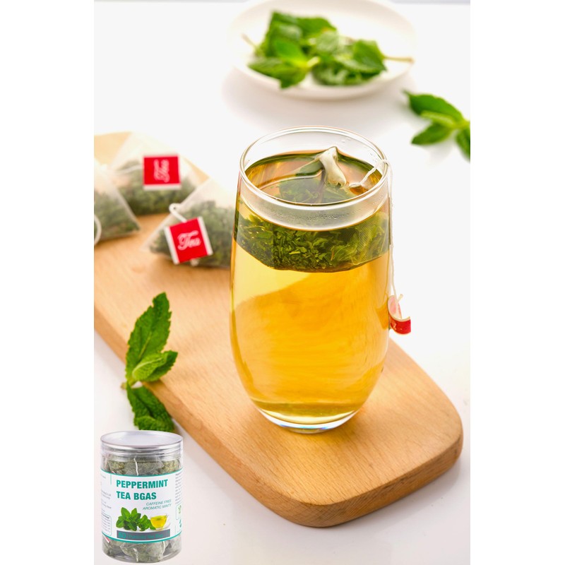 50 Peppermint Tea Bags, Herbal Mint Tea Bags, Traditional Dried