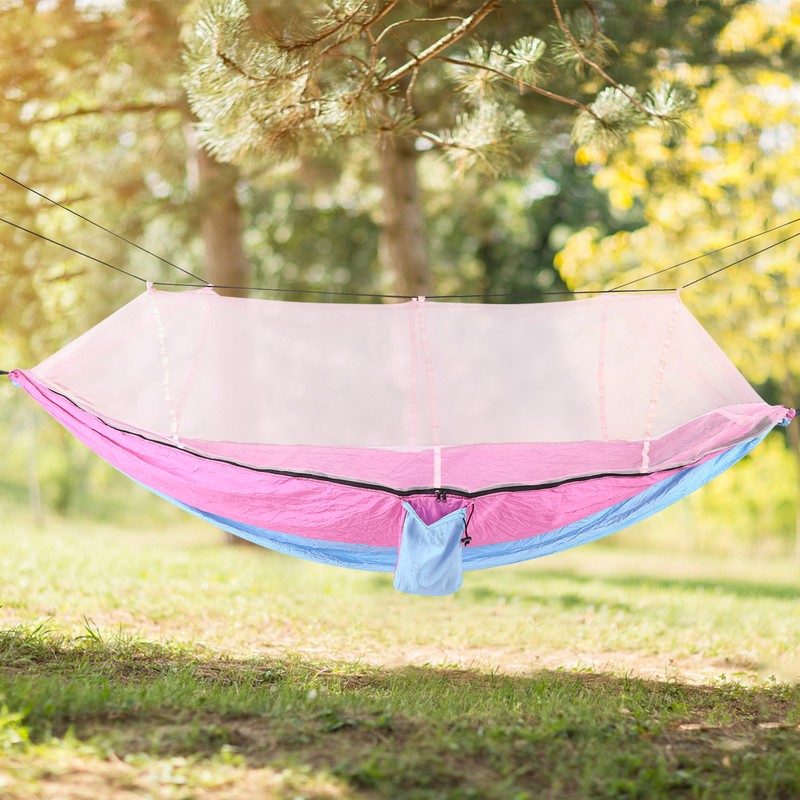 Single Double Camping Hammock with Mosquito Net Portable Lightweight Tree