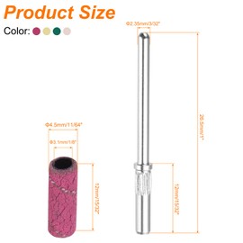 HARFINGTON 60pcs Small Sanding Bands for Nail Drill, 120#,150#,180#,240# Grit Sanding Band with 3.1mm Mandrel, Mini Drill Bits Nail Tech File for Acrylic Gel Nail Shaping Polishing