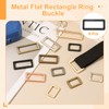 sourcing map 8pcs Metal Flat Rectangle Ring, 32mm(1-1/4inch) Metal Rectangular