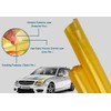 12” X 48” Glossy Yellow Tint Vinyl Wrap Film Roll