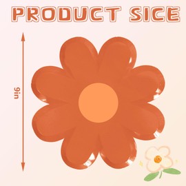 JarThenaAMCS 60Pcs Groovy Daisy Paper Plates Cute Flower Disposable Plates 9 Inch Boho Hippie Party Dinner Plates for Wedding Birthday Baby Shower Party Supplies