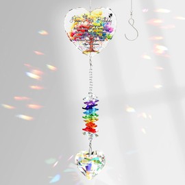 Ornalrist 75th Birthday Gifts for Women Glass Suncatcher 75 Years Old Gift